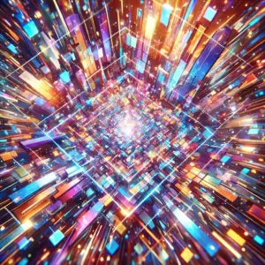 GoHands作品を象徴する万華鏡のようなカラフルな光のアート