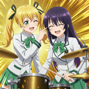 ロックを楽しむ淑女たちのドラムシーン