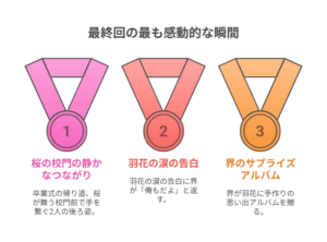 アニメ『ハニーレモンソーダ』最終回を自室で観る女子高校生｜感動シーンに涙しながらテレビの羽花と界に共感する昼のひととき