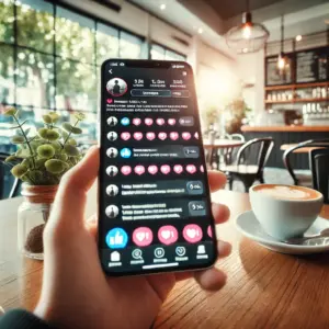 スマートフォンの画面に表示されたSNSのタイムライン。多くの感想やいいねが飛び交い、作品の評判を表している。