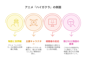 ついに、この日がやってきましたね。 多くのファンが待ち望んだ、高山しのぶ先生原作のアニメ『ハイガクラ』──先日、ついに放送がスタートしました！ 幻想的で、どこか切ない神話の世界。その美しい映像と、静かに心に染み入る物語に、すでに胸を打たれている方も多いのではないでしょうか。 「この不思議な魅力、もっと深く知りたい…」「他の人はどう感じてるんだろう？」 そんな、放送が始まったばかりの“今”だからこそ生まれる気持ちに寄り添いたくて、この記事を書いています。 この物語がなぜ私たちの心を掴むのか、その理由を一緒に探っていきましょう。きっと、これからの放送がもっともっと愛おしくなるはずです。 <div style="position: relative; padding: 1.8em 1em .5em; margin: 2em 0; border: solid 3px #5ab9af; background: #ffffff;"> <span style="position: absolute; display: inline-block; top: -1px; left: -3px; padding: 0 9px; height: 25px; line-height: 25px; font-size: 17px; background: #5ab9af; color: #ffffff; font-weight: bold;">この記事でわかること</span> <ul> <li>「面白いって聞くけど、どんな話？」アニメ『ハイガクラ』の幻想的な世界観とあらすじ</li> <li>一偈、白珠、羅漢…主要キャラクターの魅力と、彼らの“言葉にしない”関係性の深さ</li> <li>「静かで、じんわり泣ける」──放送直後から寄せられる視聴者の高評価と人気の秘密</li> <li>これからの放送がもっと愛おしくなる、物語に隠された伏線や演出のポイント</li> </ul> <img class="aligncenter size-medium wp-image-7582" src="https://hitomi4210.com/wp-content/uploads/2025/06/visual-selection-2025-06-23T195410.463-300x211.png" alt="" width="300" height="211" /> </div> <h2>まずはここから！『ハイガクラ』ってどんな作品</h2> <img class="aligncenter wp-image-7593 size-medium" src="https://hitomi4210.com/wp-content/uploads/2025/06/Image_fx-2025-05-17T033158.641-768x768-1-300x300.png" alt="" width="300" height="300" /> たくさんの物語がある中で、ふと心に留まる作品との出会いは、本当に宝物みたいですよね。 『ハイガクラ』は、まさにそんな、静かで、だけど確かな光を放つ物語。 「名前は聞いたことあるけど、どんな話なんだろう？」と思っているあなたのために、まずはこの作品が持つ世界の扉を、そっと開いてみたいと思います。 神話の香りと、切ない旅路…その空気感を、少しだけ一緒に感じてみませんか？ <h3>ファンタジー×神話の新世界！</h3> &nbsp; 『ハイガクラ』は、幻想と神話がとけ合ったような、ちょっと不思議で奥深い世界観が魅力のアニメです✨ 物語の舞台は「冥府」と呼ばれる異世界。そこを旅する主人公たちが、行方不明の神々を探しながら繰り広げるストーリーです🌌 ただの冒険譚ではなく、それぞれのキャラが背負う想いが丁寧に描かれていて、観るたびに胸がキュッとなります。 <h3>セツと仲間たちの“旅路”が心に刺さる</h3> 主人公・セツは、知的で冷静な雰囲気ながらも、仲間想いで芯のある青年。そんな彼を中心に展開する旅には、深い意味が込められています。✨ 仲間たちとの出会いや別れ、時にはぶつかり合いながらも成長していく姿は、思わず応援したくなるほど。 <span style="background: linear-gradient(transparent 60%, #fcd6d6 0%);">「ただ神を探す」だけじゃない、“心を紡ぐ旅”</span>として、多くの視聴者が共感の声を寄せています。 <h3>映像と演出の美しさにうっとり…！</h3> 『ハイガクラ』は、その作画の美しさも見逃せません！背景もキャラデザインも、細部までこだわり抜かれていて、本当にアート作品みたい🎨 特に“冥府”の描写は、「まるで夢の中を歩いてるみたい」と絶賛の嵐。色彩のセンスも抜群なんです。 だからこそ、物語の静けさや緊張感が映像と一緒に心にスーッと染みてきて、<span style="background: linear-gradient(transparent 60%, #d2eafc 0%);">じんわりと余韻が残る作品</span>になっているんです…！ <h2>他作品と比べて見える『ハイガクラ』の独自性</h2> <img class="aligncenter size-medium wp-image-7584" src="https://hitomi4210.com/wp-content/uploads/2025/06/visual-selection-2025-06-23T195602.470-300x152.png" alt="" width="300" height="152" /> 「このアニメ、あの作品に少し似てるかも…」なんて、他の作品を思い浮かべること、ありますよね。 でも、『ハイガクラ』の本当にすごいところは、そこから一歩踏み込んだ先にある“この作品だけの香り”なんです。 似ているようでいて、決して交わらない、その唯一無二の魅力。 ここでは、他の物語とそっと並べてみることで浮かび上がってくる、『ハイガクラ』だけの特別な輝きについて、お話しさせてくださいね。 <h3>「神々」と「冥府」が生む神話的スケール</h3> 『ハイガクラ』には、他のファンタジー作品にはあまり見られない“神話”の香りがあります。 「神々を探す旅」という壮大なテーマは、それだけで物語に重みと神秘性を与えてくれます。 さらに、舞台が“冥府”という設定だからこそ、魂に触れるような深いメッセージ性も感じられるんです。 <span style="background: linear-gradient(transparent 60%, #d2eafc 0%);">現実離れしてるのに、なぜか心に刺さる──</span>そのギャップこそがこの作品の強みだと私は思います。 <h3>ビジュアル×演出のバランスが秀逸</h3> 『ハイガクラ』の映像は、幻想的であると同時に“整っている”印象も強いです。 色づかいや構図、キャラの動きに至るまでが綿密で、世界観にぴったりフィットしてるんですよね🎨 とくに光や影の使い方が巧みで、場面の空気まで感じられるような臨場感があります。 ここまで演出と美術が調いしている作品は、近年でもなかなか出会えないかも…！ <h3>似ているようで“違う”ジャンル構成</h3> 「ファンタジー＋冒険もの」というと定番にも思えますが、『ハイガクラ』はその枠におさまらない作品です。 同ジャンルで人気の『魔法使いの嫁』などと比べても、テーマの掘り下げ方やストーリー運びのリズムが独特。 <span style="background: linear-gradient(transparent 60%, #fcd6d6 0%);">“ジャンルを超えてくる”感覚</span>があるから、いろんな層の視聴者の心をつかむんだと思います。 <h2>『ハイガクラ』主要キャラクターの魅力と“言葉にしない”関係性</h2> <img class="aligncenter size-medium wp-image-7585" src="https://hitomi4210.com/wp-content/uploads/2025/06/visual-selection-2025-06-23T195746.842-300x218.png" alt="" width="300" height="218" /> この物語の静かな魅力は、登場人物たちの心の奥深くに源泉があるように感じます。 一見クールに見える主人公が、実は何を大切にしているのか。仲間との間には、どんな言葉にならない約束が交わされているのか。 ここでは、物語の核となる主要キャラクターたちのプロフィールと、その関係性に隠された“感情の機微”を読み解いていきましょう。 彼らを知ることで、旅の一瞬一瞬がもっと愛おしくなるはずです。 <h3>一偈（いちげ）：歌士官として生きる、内に秘めた優しさ</h3> 主人公である<strong style="background: linear-gradient(transparent 60%, #fff799 0%);">一偈（いちげ）</strong>は、行方不明の神々を探す「歌士官（かしのつかさ）」です。 知的で冷静沈着、時には少し皮肉屋さんのようにも見えるけれど、彼の行動の根底には、いつも仲間や、か弱い存在への深い優しさが流れています。 特に、従者である白珠にかける言葉の端々には、単なる主従を超えた、<span style="background: linear-gradient(transparent 60%, #fcd6d6 0%);">守りたい、という切実な想い</span>が滲み出ている気がしませんか？ 彼の“強さ”は、武力や能力だけではない、その心のあり方にこそあるのだと、物語は静かに教えてくれます。 <h3>白珠（はくじゅ）：純粋さで一行を照らす、無垢なる従者</h3> 一偈の従者である<strong style="background: linear-gradient(transparent 60%, #fff799 0%);">白珠（はくじゅ）</strong>は、まるでこの物語の“光”のような存在ですよね。 天真爛漫で、誰に対してもまっすぐな彼は、シリアスになりがちな旅の空気を、ふっと和ませてくれます。 でも、ただ明るいだけじゃない。彼の一途な想いや、時折見せる寂しげな表情には、何か大きな秘密が隠されているような気もして…。 一偈が彼を大切にする理由、そして白珠が一偈を心から慕う理由――<span style="background: linear-gradient(transparent 60%, #d2eafc 0%);">この二人の間にある“見えない絆”</span>こそ、この物語の大きな魅力の一つだと私は思います。 <h3>羅漢（らかん）：敵か味方か、物語の鍵を握る謎多き存在</h3> 一偈たちの前に現れる、<strong style="background: linear-gradient(transparent 60%, #fff799 0%);">羅漢（らかん）</strong>。 飄々とした態度と、底が見えない瞳。彼の目的は何なのか、敵なのか、それとも…？ 彼の存在は、物語に常に心地よい緊張感と、先の読めないミステリアスな雰囲気を与えてくれます。 一偈とは全く違う価値観を持っているように見えて、どこかで通じ合う部分もあるような…。 この<span style="background: linear-gradient(transparent 60%, #b89fff 0%);">二人の関係性がどう変化していくのか</span>が、今後の物語の大きな見どころになっていくのは間違いありませんね。目が離せません…！ 品に流れる空気そのものが、ちょっと特別なんです…ふふ🌸 <h2>視聴者の心をつかんだ『ハイガクラ』の魅力とは</h2> <img class="aligncenter size-medium wp-image-7586" src="https://hitomi4210.com/wp-content/uploads/2025/06/visual-selection-2025-06-23T195924.554-300x212.png" alt="" width="300" height="212" /> 物語を観終わったあと、「なんだか、すごく良かったな…」って思う、あのじんわりとした気持ち。 その「なんだか」の部分を、一つずつ言葉にしていくと、作品への愛おしさはもっと深まっていく気がします。 『ハイガクラ』が多くの人の心を掴んで離さないのは、決して派手さだけが理由じゃないんです。 静かなキャラクターたちの内側に宿る光や、言葉にならない余白の美しさ…。 みんなが「好き」と感じる理由を、一緒に探っていきましょう。 <h3>キャラの“内面”が光るストーリー展開</h3> 『ハイガクラ』の魅力は、派手なアクションではなく、キャラクターたちの内面をじっくり描いているところにあります。 特に主人公・セツは、表情こそ静かだけど、内に秘めた信念や過去に触れる場面では、胸がギュッとなるんです。 <span style="background: linear-gradient(transparent 60%, #fcd6d6 0%);">一人ひとりの“物語”を見届けたくなる</span>──そんな気持ちにさせてくれるのが、この作品の深さなんですよね。 <h3>セリフの余韻が刺さる演出力</h3> 会話が少ないシーンでも、映像と音楽の合わせ技で感情が伝わってくるのが『ハイガクラ』のすごいところ。 たとえば、ほんの短いセリフでも、背景や間のとり方ひとつで、視聴者の心にグッとくる演出になっているんです。 <span style="background: linear-gradient(transparent 60%, #d2eafc 0%);">“余白の美しさ”を感じさせるアニメ</span>として、評価されているのも納得です。 <h3>静けさの中に宿るドラマ性</h3> 全体的に落ち着いたトーンの作品ですが、その静けさの中には緊張感と温度があります。 喧騒よりも沈黙、派手な展開よりも“間”が生むドラマ。そんなスタイルが、この作品の世界観をさらに引き立てているんです。 視聴後にそっと残る余韻が、<span style="background: linear-gradient(transparent 60%, #fff799 0%);">「静かな名作」として心に刻まれる理由</span>かもしれません。 <h2>賛否も作品の“味”に？『ハイガクラ』へのリアルな声</h2> <img class="aligncenter size-medium wp-image-7587" src="https://hitomi4210.com/wp-content/uploads/2025/06/visual-selection-2025-06-23T200037.831-300x218.png" alt="" width="300" height="218" /> どんなに愛されている作品にも、いろんな声が寄せられるのは、自然なことですよね。 大切なのは、その声に耳を傾けながら、作品が持つ「本当の顔」を見つめることだと思うんです。 「展開がゆっくり」という声も、この物語が持つ丁寧な呼吸の一部なのかもしれません。 ここでは、高評価の声はもちろん、少し違った角度からのリアルな感想にもそっと寄り添いながら、それら全てを『ハイガクラ』という作品の“味わい”として読み解いていきたいと思います。 <h3>高評価が集まるストーリーの緻密さ</h3> 『ハイガクラ』は、物語の流れがしっかりと設計されている点でも高く評価されています。 ただ“旅をする”だけじゃなく、その中で何が失われ、何が見つかっていくのか──その問いが物語全体に芯を通しているんです。 多くの視聴者が「続きが気になる！」と感じるのは、謎と感情が巧みに絡み合った構成力の賜物。 <span style="background: linear-gradient(transparent 60%, #fff799 0%);">細部まで作り込まれた伏線回収</span>は、考察好きにもたまらないポイントになっています。 <h3>一部で見られるテンポ感の好み</h3> とはいえ、どんな作品にも“好み”の差はつきもの。『ハイガクラ』も例外ではありません。 とくに中盤では、神々や冥府の世界設定にページを割く場面が続くため、「ちょっと展開がゆっくりかも」と感じる方も。 でもそれは、世界観の厚みを描くために必要な時間──そう思えば、この“静かな時間”こそが作品の魅力にもつながっているのかもしれません。 <span style="background: linear-gradient(transparent 60%, #d2eafc 0%);">観る側に“委ねる余白”がある</span>からこそ、解釈に幅が生まれるんですよね。 <h3>ファンが語る、これからの期待</h3> 原作ファンや熱心な視聴者の間では、「今後どう展開していくか」が話題になることもしばしば。 「あのキャラの過去はいつ描かれるの？」「あの伏線、最後にどうつながるの？」──そんな声がSNSでも飛び交っています。 <span style="background: linear-gradient(transparent 60%, #fcd6d6 0%);">期待されている作品というのは、それだけ余韻が残る証拠</span>なんだと思います。 視聴者に「ずっと見守っていたい」と思わせる作品って、そう多くはありませんよね…📺 <h2>『ハイガクラ』がくれる、静かであたたかな余韻</h2> <img class="aligncenter size-medium wp-image-7588" src="https://hitomi4210.com/wp-content/uploads/2025/06/visual-selection-2025-06-23T200140.986-300x212.png" alt="" width="300" height="212" /> ここまで、物語のいろんな魅力を語ってきましたね。 でも、私がこの作品の一番の魅力だと思うのは、観終わったあとに心に残る、あの静かで、あたたかな“何か”なんです。 分析や考察を超えて、この物語が私たちの心に、そっと手渡してくれる贈り物。 それは、明日からの世界が、ほんの少しだけ優しく見えるようになる、小さな魔法のようなものかもしれません。 最後に、そんな『ハイガクラ』がくれる、かけがえのない余韻についてお話しさせてください。 <h3>強さよりも、心の“ゆらぎ”に寄り添う物語</h3> 『ハイガクラ』は、力で世界を変える物語ではありません。🌱 キャラクターたちが自分の弱さと向き合いながら、少しずつ前に進んでいく姿に、自然と心が惹かれていくんです。 「完璧じゃなくていいんだ」って、そっと背中を押してくれるような場面がたくさんあって…🌸 観終わったあと、自分自身のこともちょっとだけ優しく見られる気がしました。 <h3>セリフににじむ“本音”が心を打つ</h3> キャラ同士の会話は少し控えめで、言葉の数も決して多くありません。 でもその中にある、“本音”のようなひと言が、とてもリアルで、胸の奥に残るんです💭 ときには「そんなふうに言えたらいいのに」って、うらやましく思うセリフもあって… 静かな言葉の力を、改めて感じさせてくれるアニメだと思います。✨ <h3>“美しさ”の定義が変わるような体験</h3> 『ハイガクラ』を観ていると、「派手さ＝魅力」ではないって気づかされます。 目に飛び込んでくるのは、派手な戦いじゃなくて、丁寧に紡がれた一枚の絵のような情景…🖼 そしてそこに生きているキャラクターたちが、そっと感情を伝えてくれるんです。 “静けさの中にある美しさ”って、こんなに心に残るものなんだなあ…としみじみ思いました。 <h3>物語の“静けさ”が心に染みる理由</h3> 派手な展開や過激な演出が目立つアニメが多い中で、『ハイガクラ』は真逆のアプローチを取っています。 静かに流れる時間と、言葉にならない感情の揺らぎ。そこにこそ、この作品ならではの美しさが宿っているんです。⛅ 一見すると「淡々としてる」と思う人もいるかもしれません。でも、ほんの小さな表情の変化や、言葉の裏に隠れた想いを感じ取れると、まるで登場人物のすぐ隣にいるような気持ちになるんですよね。 そしてそれは、きっと観た人それぞれの“今の気持ち”に寄り添ってくれる静かな魔法だと思います。🌌 <h2>なぜ今『ハイガクラ』なのか？現代に響く“静かな絆”の価値</h2> <img class="aligncenter size-medium wp-image-7589" src="https://hitomi4210.com/wp-content/uploads/2025/06/visual-selection-2025-06-23T200238.078-279x300.png" alt="" width="279" height="300" /> 物語の魅力を一つずつ紐解いてきましたが、ここで少しだけ、視点を引いて考えてみたいことがあります。 それは、「なぜ、この物語は“今”アニメ化され、私たちの心をこれほどまでに惹きつけるのだろう？」という問いです。 たくさんのアニメが生まれるこの時代に、『ハイガクラ』が放つ静かな光には、きっと特別な意味があるはず。 ここでは、作品の世界と、私たちが生きる現代とを繋ぐ、見えない糸について考察してみたいと思います。 <h3>情報過多の時代に“余白”をくれる物語</h3> 私たちは毎日、スマートフォンを開けば、無限の情報と短い動画、誰かの声に囲まれて生きていますよね。 心が休まる暇もなく、常に何かに追われているような感覚…。 そんな時代だからこそ、『ハイガクラ』がくれる<strong style="background: linear-gradient(transparent 60%, #fff799 0%);">「静けさ」や「余白」</strong>が、渇いた心に水のように染み渡るのではないでしょうか。 セリフのない、ただ風が吹くだけのシーン。そこに流れる時間は、私たちに「何もしない豊かさ」や「じっくりと感じることの大切さ」を、そっと思い出させてくれる気がするんです。 これは、情報に疲れた現代人への、優しい処方箋のような物語なのかもしれません。 <h3>「推し」とは違う、見守りたくなる関係性</h3> 今、「推し」という言葉が、当たり前のように使われています。 でも、私たちが一偈や白珠たちに抱くこの気持ちは、ただ熱狂する「推し」とは、少し違う温度感があるように思いませんか？ それは、一方的に愛情を注いで消費するのではなく、彼らの旅路の先に幸せがあることを心から願い、ハラハラしながら、ただ<span style="background: linear-gradient(transparent 60%, #fcd6d6 0%);">静かに「見守りたい」と感じる、祈りに似た感情</span>。 この少し距離のある、でも深く温かい関係性は、刹那的な熱狂があふれる現代において、失われがちな「人を想うこと」の本来の形を、私たちに示してくれているのかもしれません。 <h3>失われたものを取り戻す旅が、私たちの心に刺さる理由</h3> 物語の大きなテーマである、<strong>「失われた神々を探す旅」</strong>。 この壮大な旅路は、実は、私たちがこの複雑な現代社会で、気づかないうちに失ってしまった“何か”を探す旅と、どこかで深く重なっているのではないでしょうか。 それは、人との確かな繋がりだったり、誰かを信じる純粋な心だったり、あるいは、自分自身と向き合う静かな時間だったり…。 だから、一偈たちの旅は、遠い異世界のおとぎ話ではないんです。 <span style="background: linear-gradient(transparent 60%, #d2eafc 0%);">これは、私たちの魂が「本当に大切なもの」を探し求める、もう一つの物語。</span>そう思うと、彼らの一歩一歩が、どうしようもなく愛おしく感じられるのです。 <div style="position: relative; padding: 1.8em 1em .5em; margin: 2em 0; border: solid 3px #5ab9af; background: #ffffff;"> <span style="position: absolute; display: inline-block; top: -1px; left: -3px; padding: 0 9px; height: 25px; line-height: 25px; font-size: 17px; background: #5ab9af; color: #ffffff; font-weight: bold;">この記事のまとめ</span> <ul> <li>幻想と神話が溶け合う世界観が魅力</li> <li>主人公たちの“内面の旅路”が心を打つ</li> <li>セリフや間が生み出す静かなドラマ性</li> <li>美術と演出が描く余韻あるビジュアル</li> <li>テンポ感には賛否もあるが、それも魅力</li> <li>ファンの間で今後の展開に期待が高まる</li> <li>似た作品と比べても際立つ独自性</li> <li>“静けさの中の強さ”が心に残る作品</li> </ul> </div> <strong>『ハイガクラ』の世界をもっと深く楽しみたい方へ、他の記事でも魅力をたっぷり語っています。</strong><strong>よかったらのぞいてみてくださいね🌿</strong>