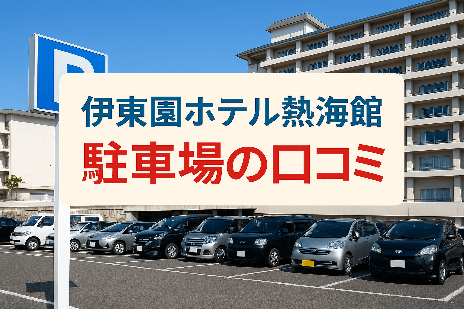 伊東園ホテル熱海館の駐車場口コミ｜台数・混雑状況・使いやすさを徹底解説する記事のアイキャッチ画像