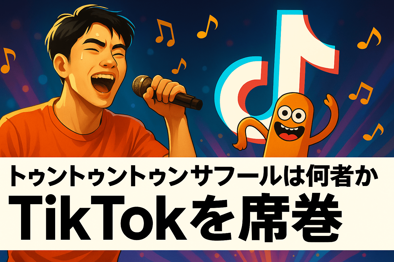 トゥントゥントゥン サ フール。TikTokでバズる音楽を歌うアーティストのイメージ